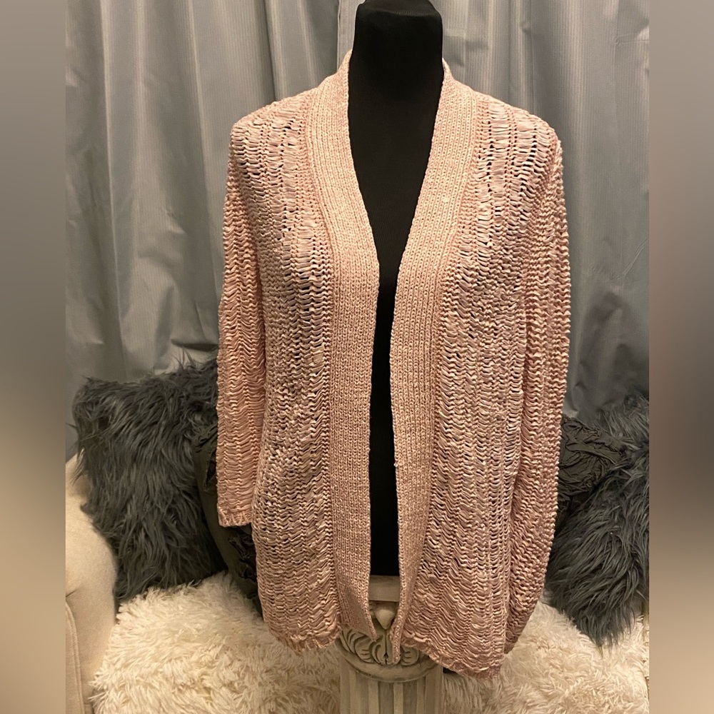 50%offw❤️ Chico's Light Pink Cardigan Sweater Med size 1 125